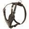 Spiked Leather Samoyed Harness for Fashionable Walking