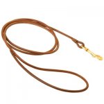 Round Leather Samoyed Leash for Dog Shows