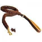 Anti-pulling Braided Leather Samoyed Leash
