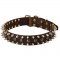 3 Rows Leather Spiked and Studded Samoyed Collar