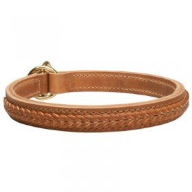 Gorgeous 2 Ply Leather Choke Samoyed Dog Breed Collar