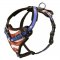 American Flag Painted Leather Samoyed Harness for Agitation Training