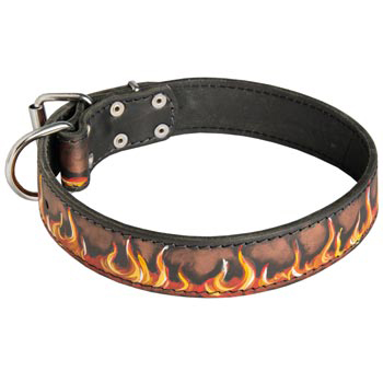 Leather Samoyed Collar Designer for Dog Walking and Training