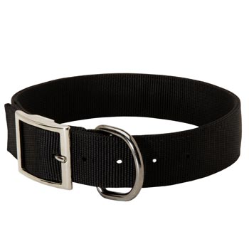 Nylon Samoyed Collar with Adjustable Steel Nickel Plated Buckle