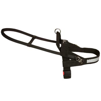 Samoyed Guide Harness Leather for Dog Assistance