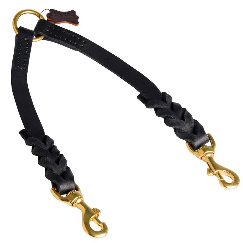Samoyed Leather Coupler Braided