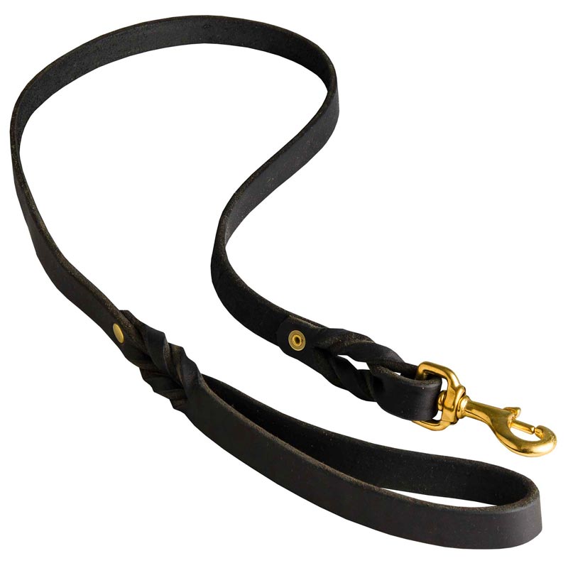 Walking Training Leather Samoyed Leash Braided