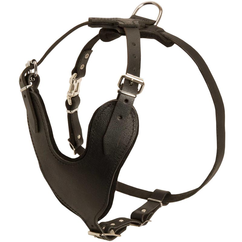 Adjustable Leather Samoyed Harness for Attack / Agitation Training