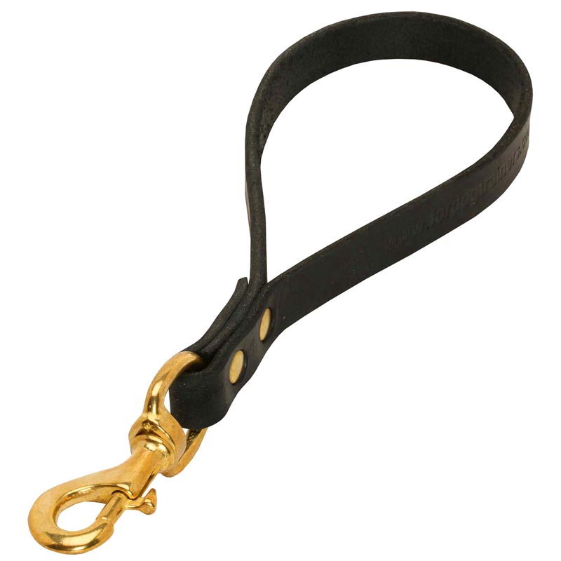 Short Leather Samoyed Leash with or without Support Material