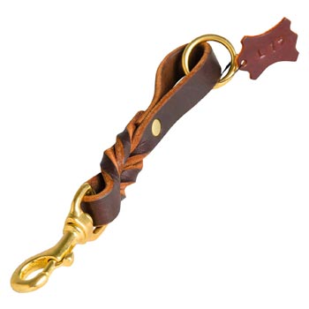 Leather Braided Samoyed Pull Tab for Daily walking