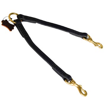 Samoyed Coupler Leather for 2 Dogs Comfy Walking