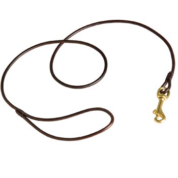 Round Leather Samoyed Leash for Dog Show