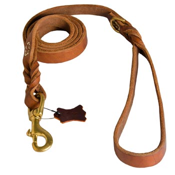 Leather Leash for Samoyed Successful Schutzhund Training