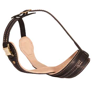 Leather Samoyed Muzzle for Anti-Barking Training