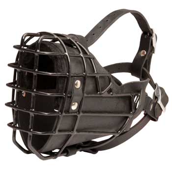 Winter Fully Wire Samoyed Padded Muzzle Cage