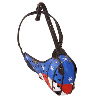Leather Samoyed Muzzle with Felt Padding