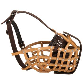 Basket Samoyed Muzzle for Military and Police Work